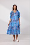 SERENITY DRESS - blue patch